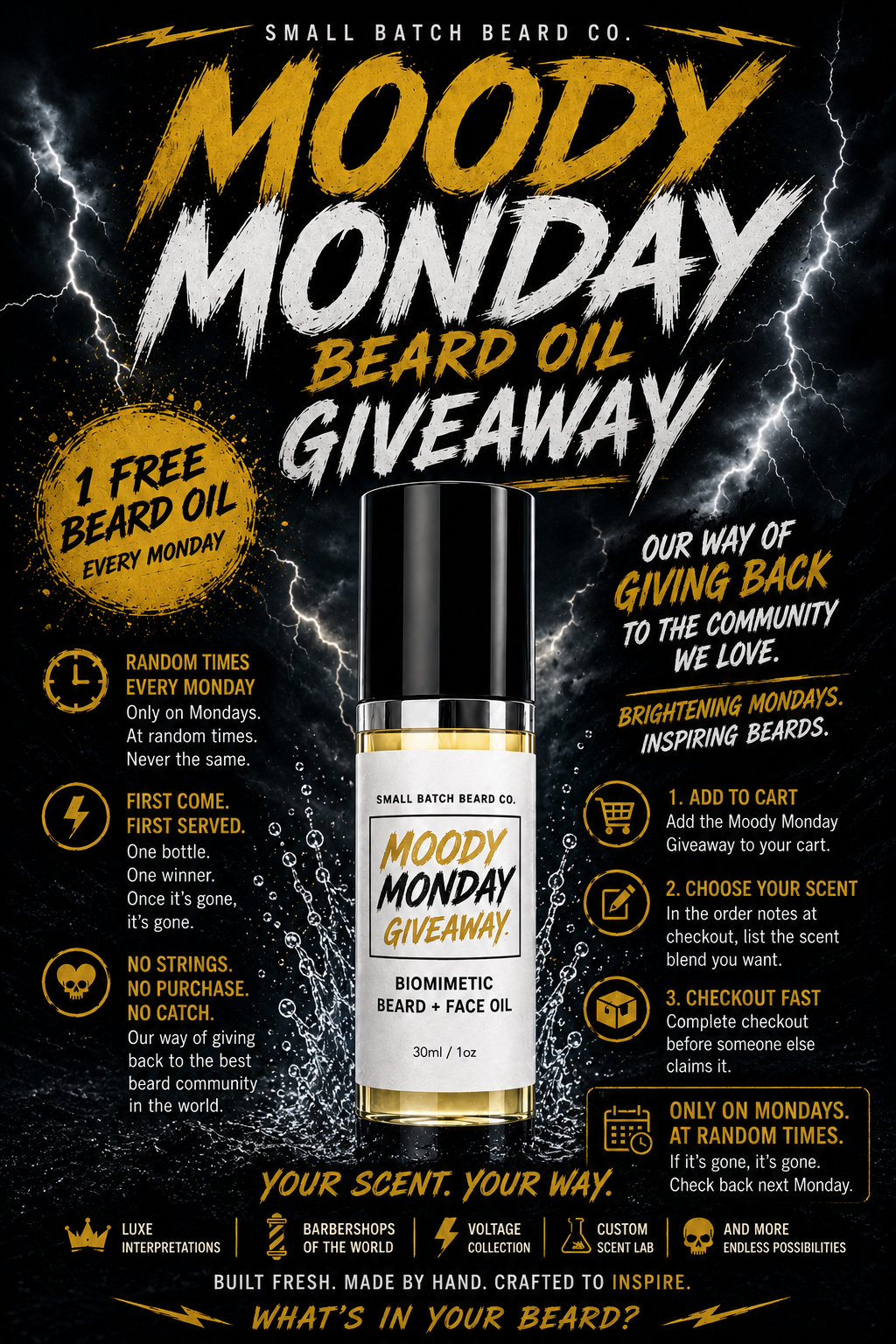Moody Monday Beard Oil Giveaway