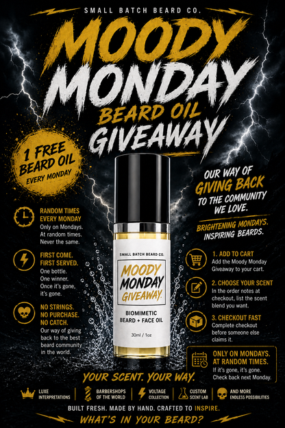 Moody Monday Beard Oil Giveaway