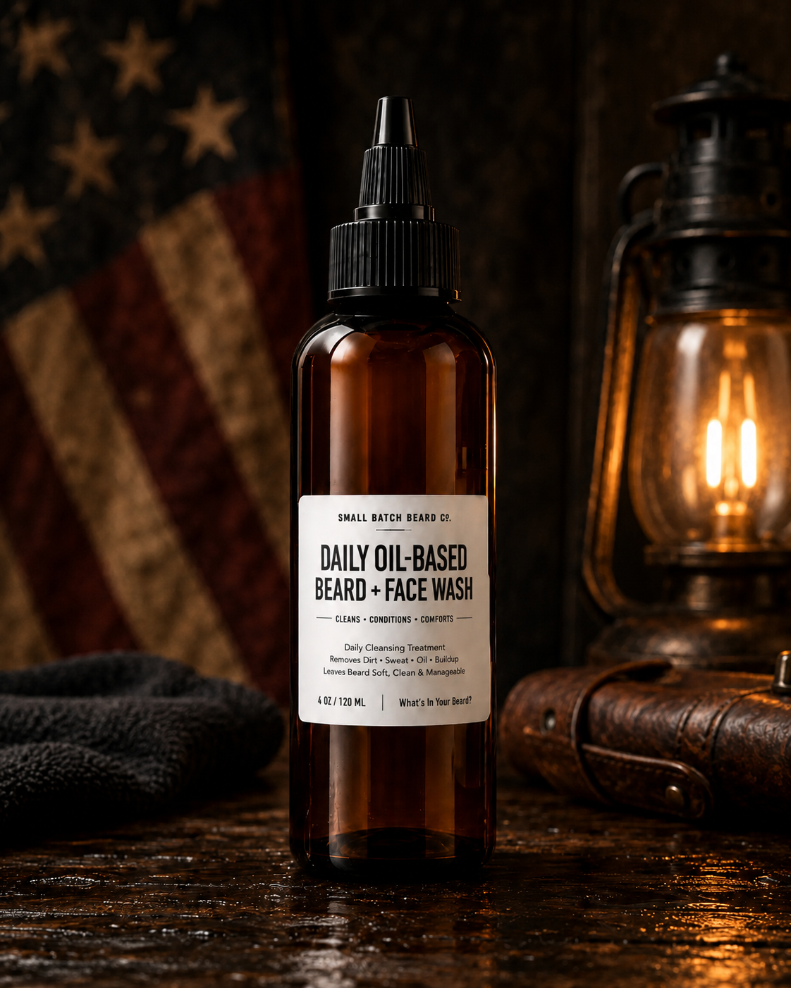 Small Batch Oil-Based Beard + Face Wash - 120ml